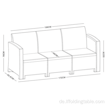 5-Sitzer (2. Alter) PP Kunststoff Sofa